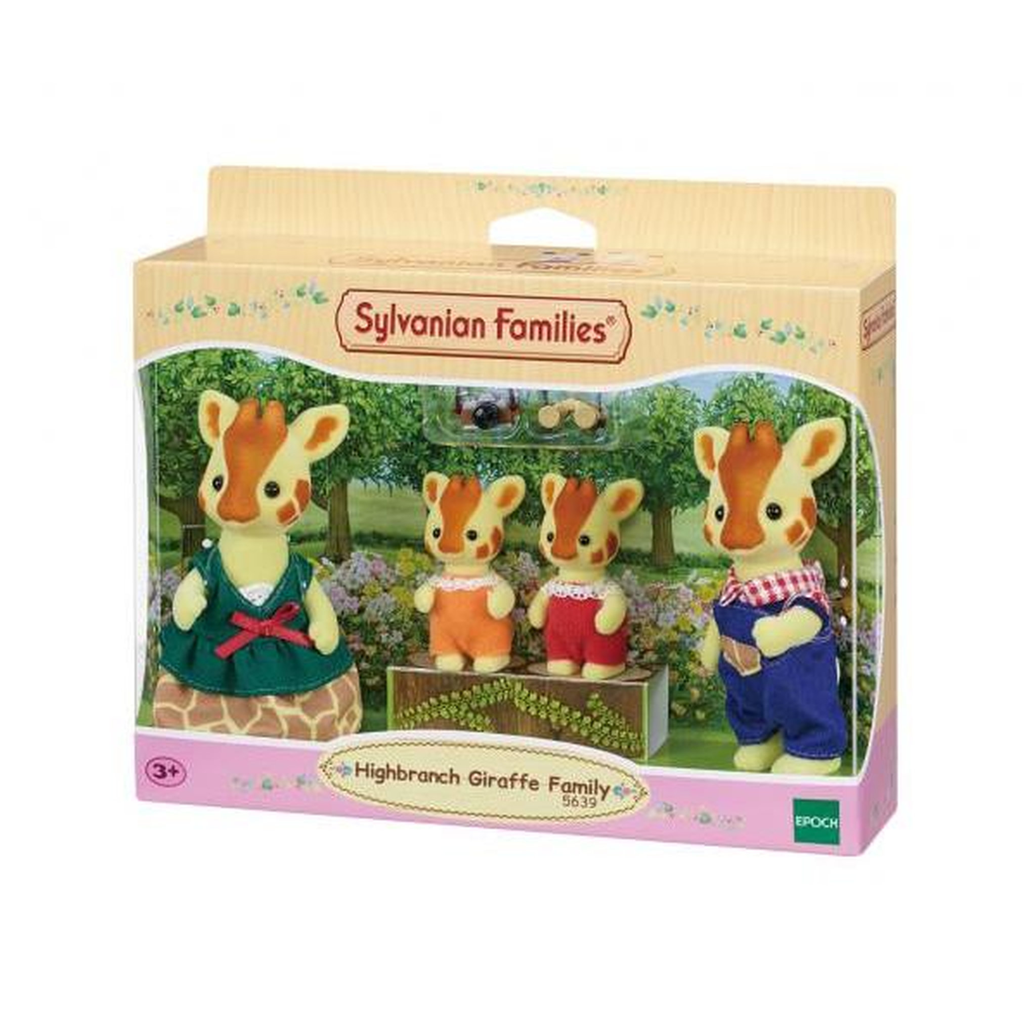 Voir la diapositive 2 : EPOCH SYLVANIAN FAMILIES - Famille Girafe - 4 personnages articulés - Orange - Mixte