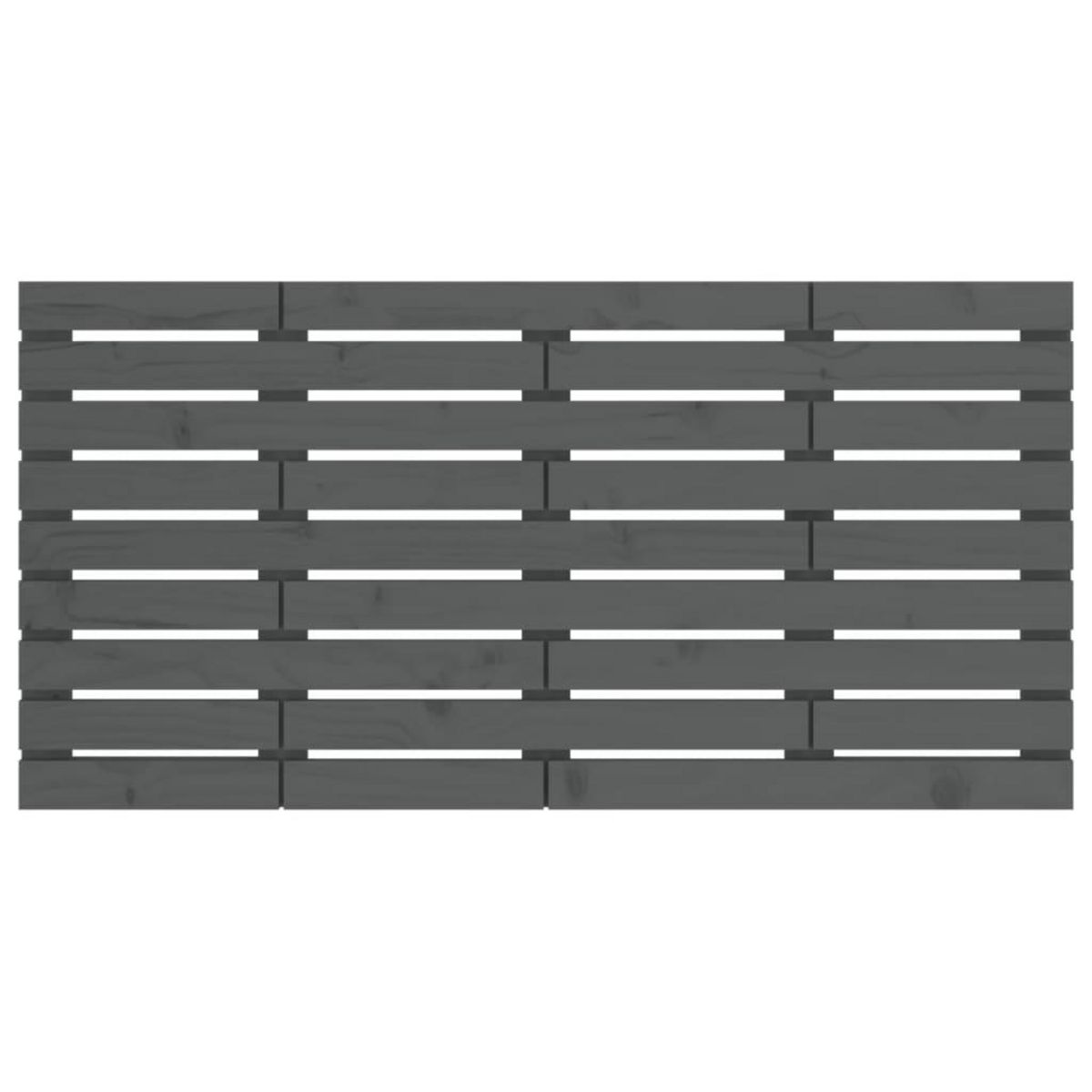 VIDAXL Tete de lit murale Gris 126x3x63 cm Bois massif de pin