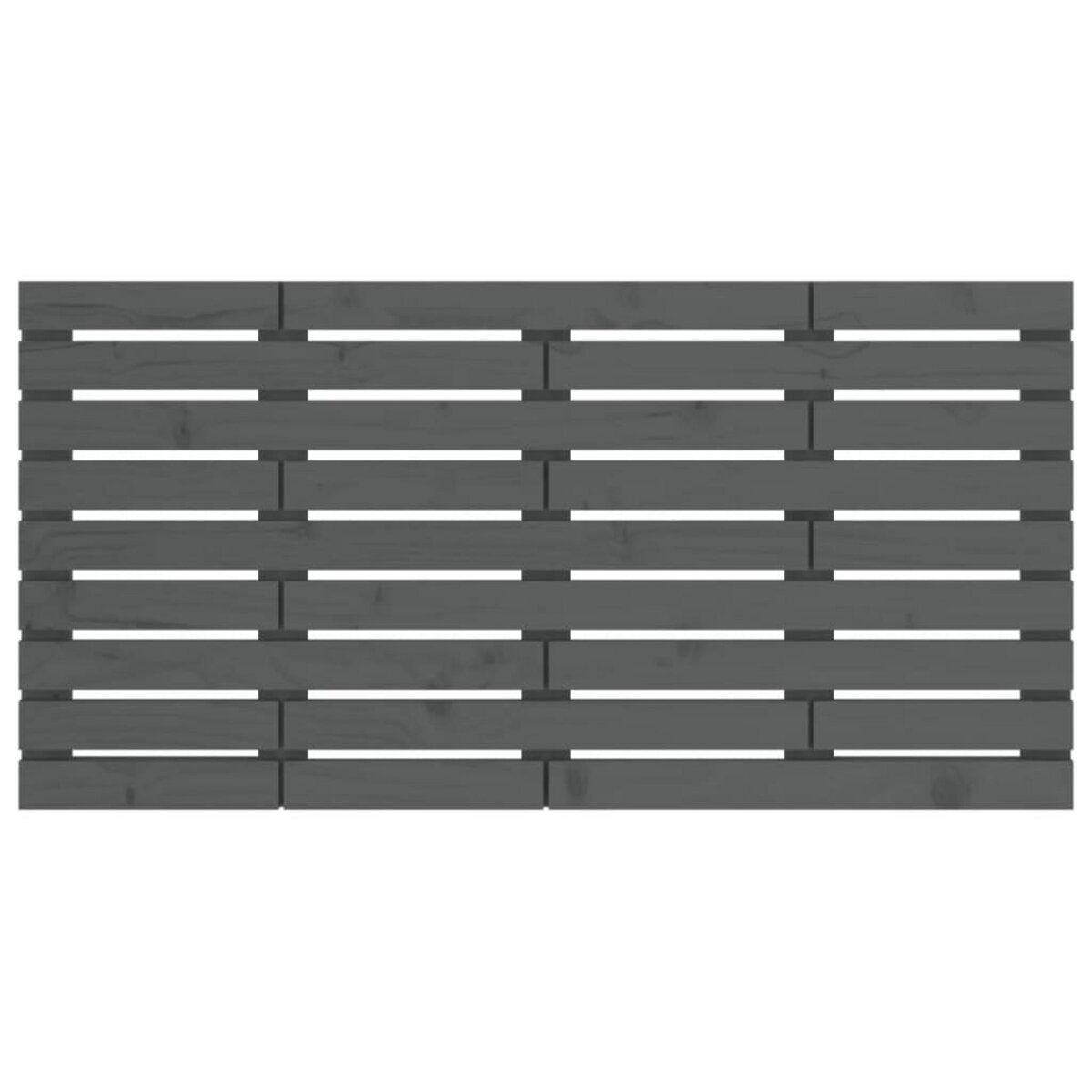 VIDAXL Tete de lit murale Gris 126x3x63 cm Bois massif de pin