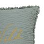 Voir la diapositive 2 : ATMOSPHERA Coussin Déco Brodé  Wild  45x45cm Vert Céladon
