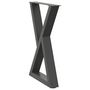 Voir la diapositive 4 : VIDAXL Pieds de table a manger 2 pcs anthracite 50x(72-73,3)cm