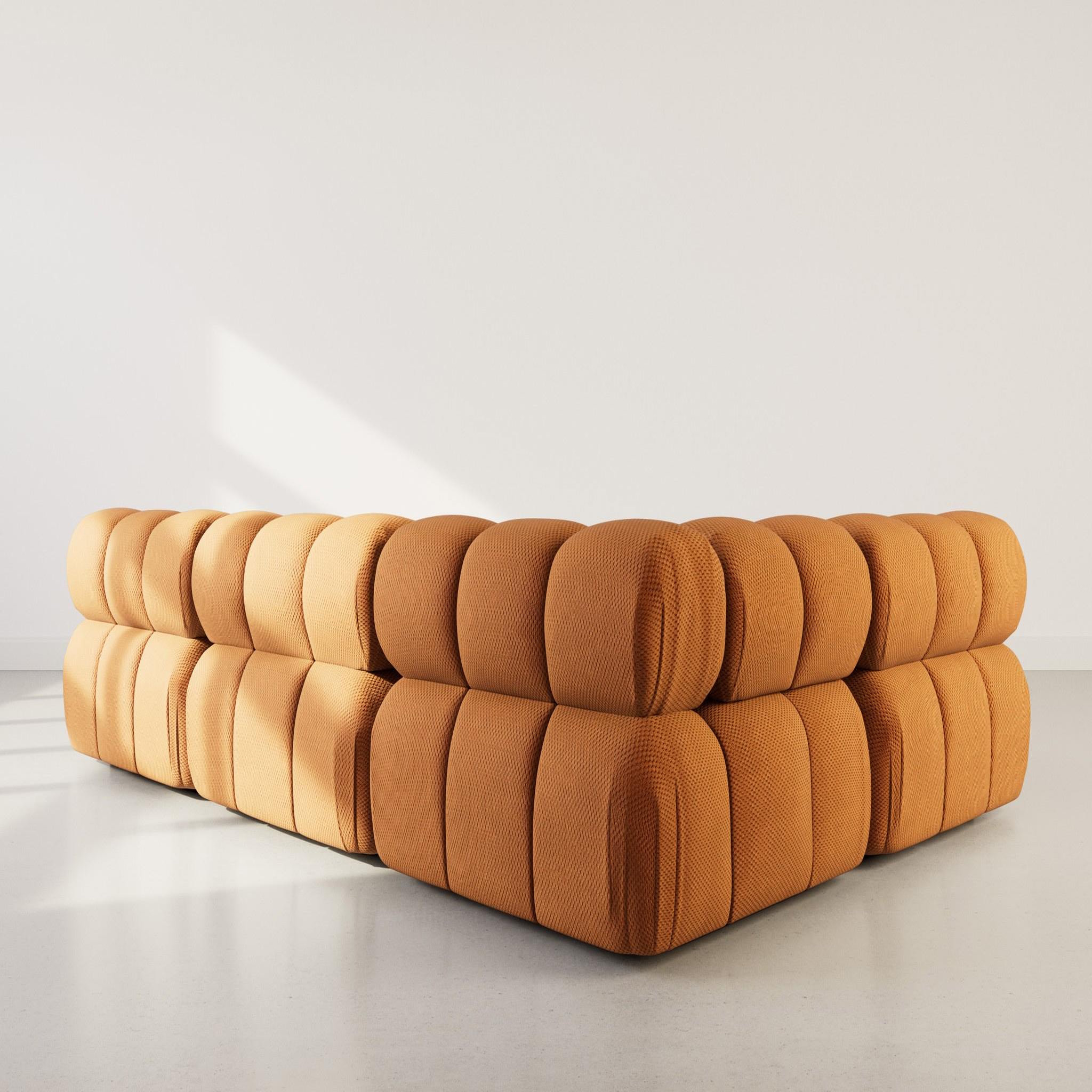 Voir la diapositive 5 : LISA DESIGN Ruby - canapé modulable d'angle gauche 5 places en velours texturé