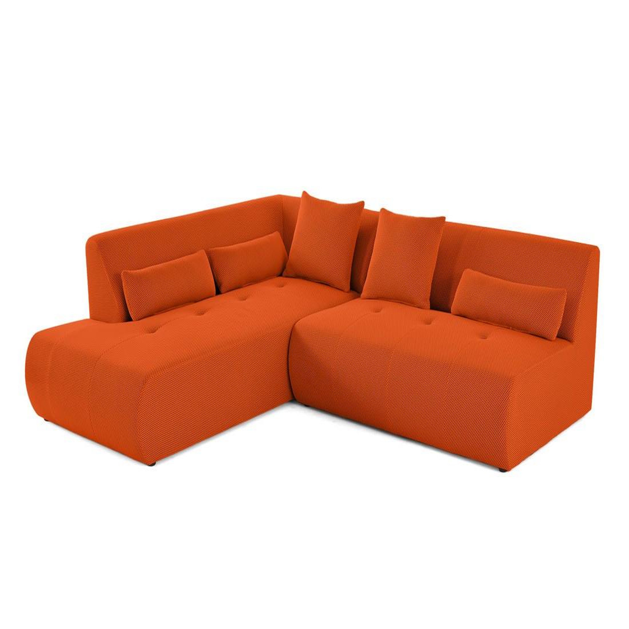 Voir la diapositive 2 : LISA DESIGN Onyx - canapé modulable d'angle gauche - 5 places - en tissu mailles 3d