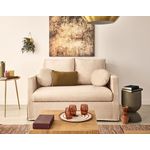 LISA DESIGN Serena - canapé droit déhoussable 2 places en velours. Coloris disponibles : Bleu