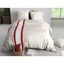 Voir la diapositive 3 : ATELIER DU COTON Parure Housse De Couette 100% Coton 57fils Rubis