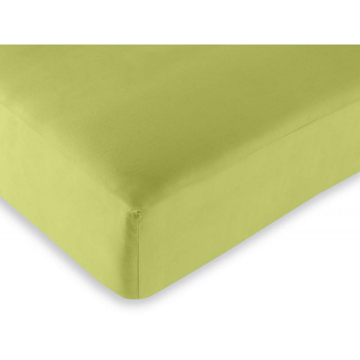 UNIVERS DECOR Drap housse Anis 200 x 200 cm / 100% coton / 57 fils/cm²  King size  - Vert - 200 x 200 cm  King size