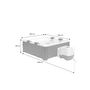 Voir la diapositive 4 : MSpa SPA rigide OSLO MSPA 6 personnes gris. 4 coussins. bâche incluse. hydromassages système
