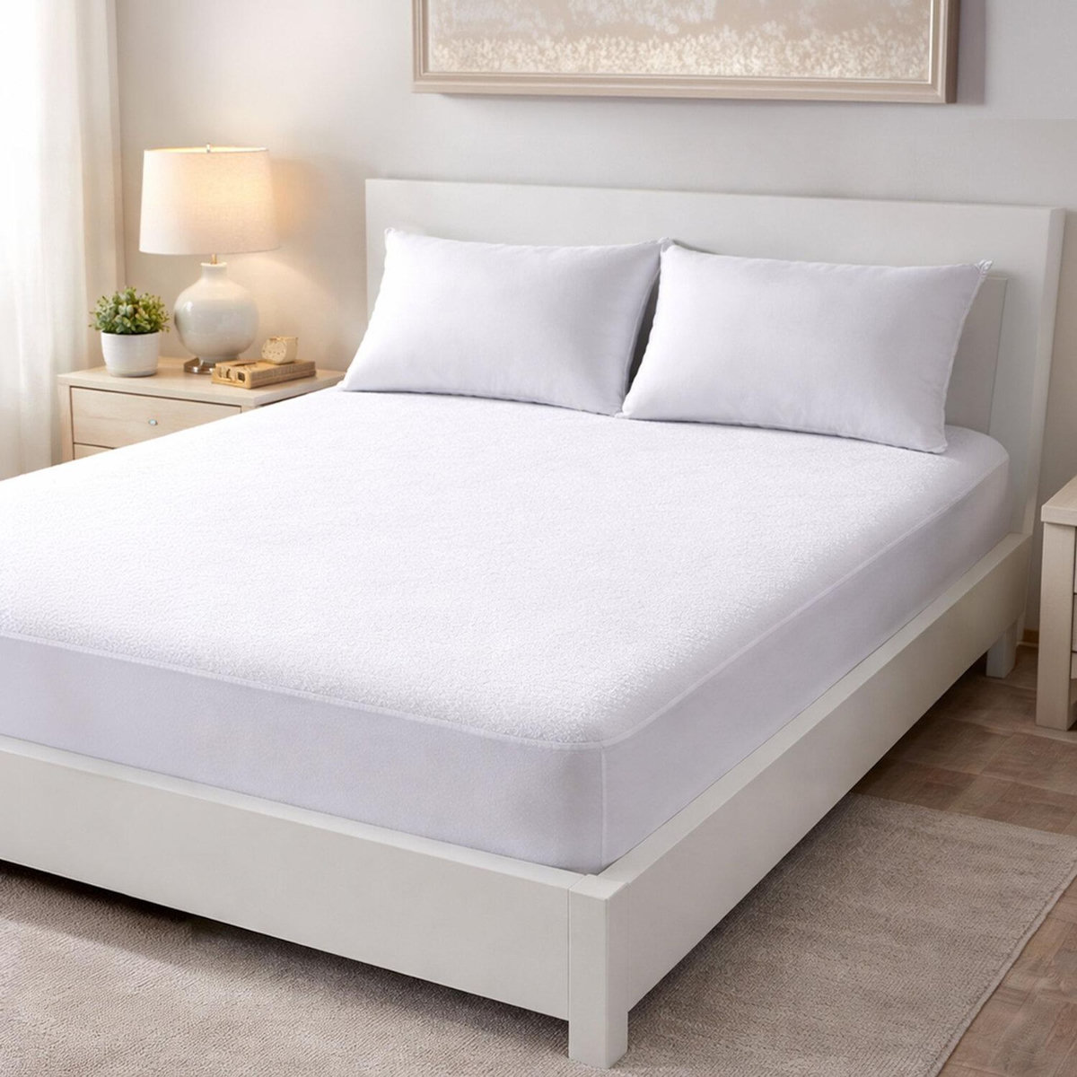 Home collection Protège matelas 100% bouclette eponge et impermeable