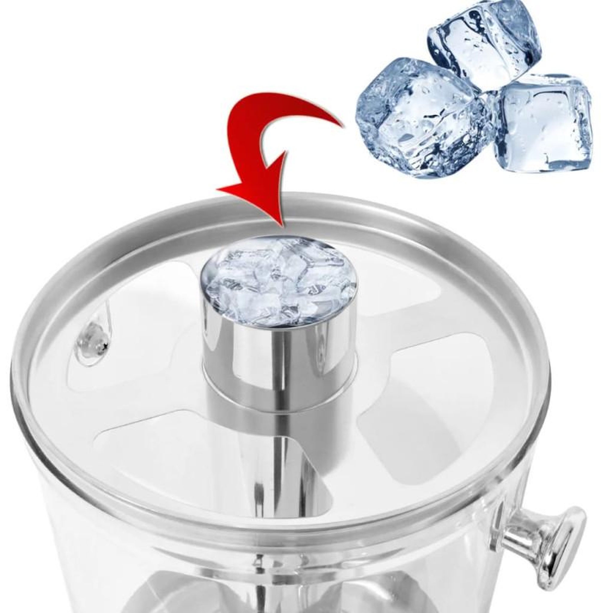 Voir la diapositive 6 : VIDAXL Distributeur de jus en acier inoxydable 3 x 8 L