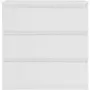 MARKET24 Commode - Meuble  CHELSEA 3 Tiroirs - Couleur blanc mat - L 77,2 x P 42 x H 79,9 cm