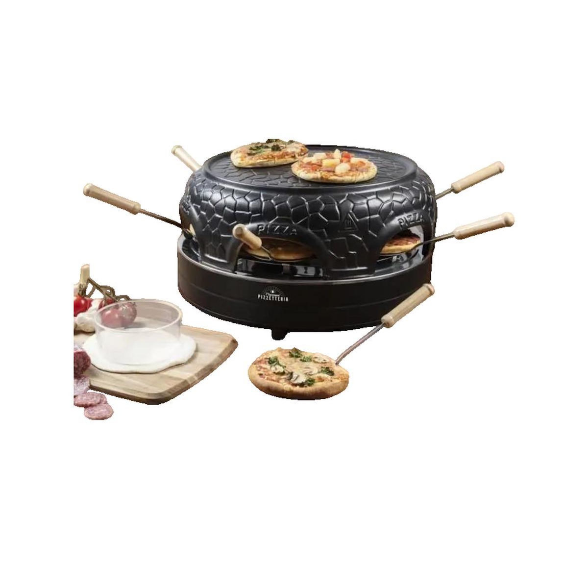 Bestron Four à pizza Bestron APD600Z avec dôme en céramique noir