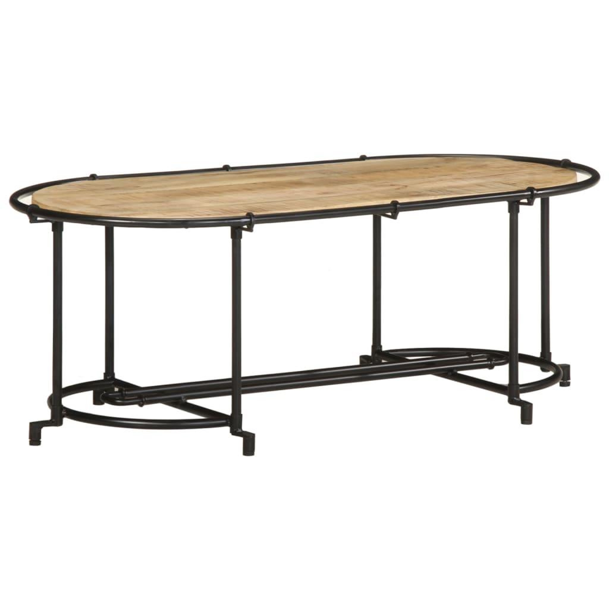 Voir la diapositive 2 : VIDAXL Table basse 110x55x40 cm bois de manguier massif brut