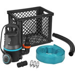 Gardena Kit anti-inondations - GARDENA - 9000 - Tuyau de refoulement de 10 m + caisse de 29 L - 9000 l/h - 300 W - Avec accessoires