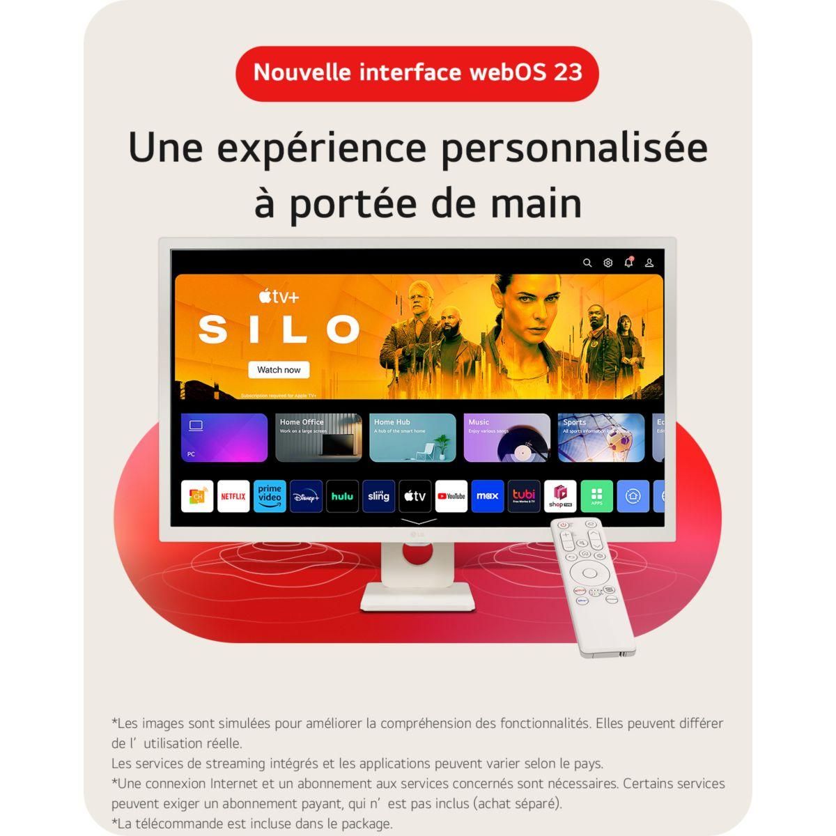 LG Ecran PC Smart Moniteur 32SR50F-W Plat 32'' IPS