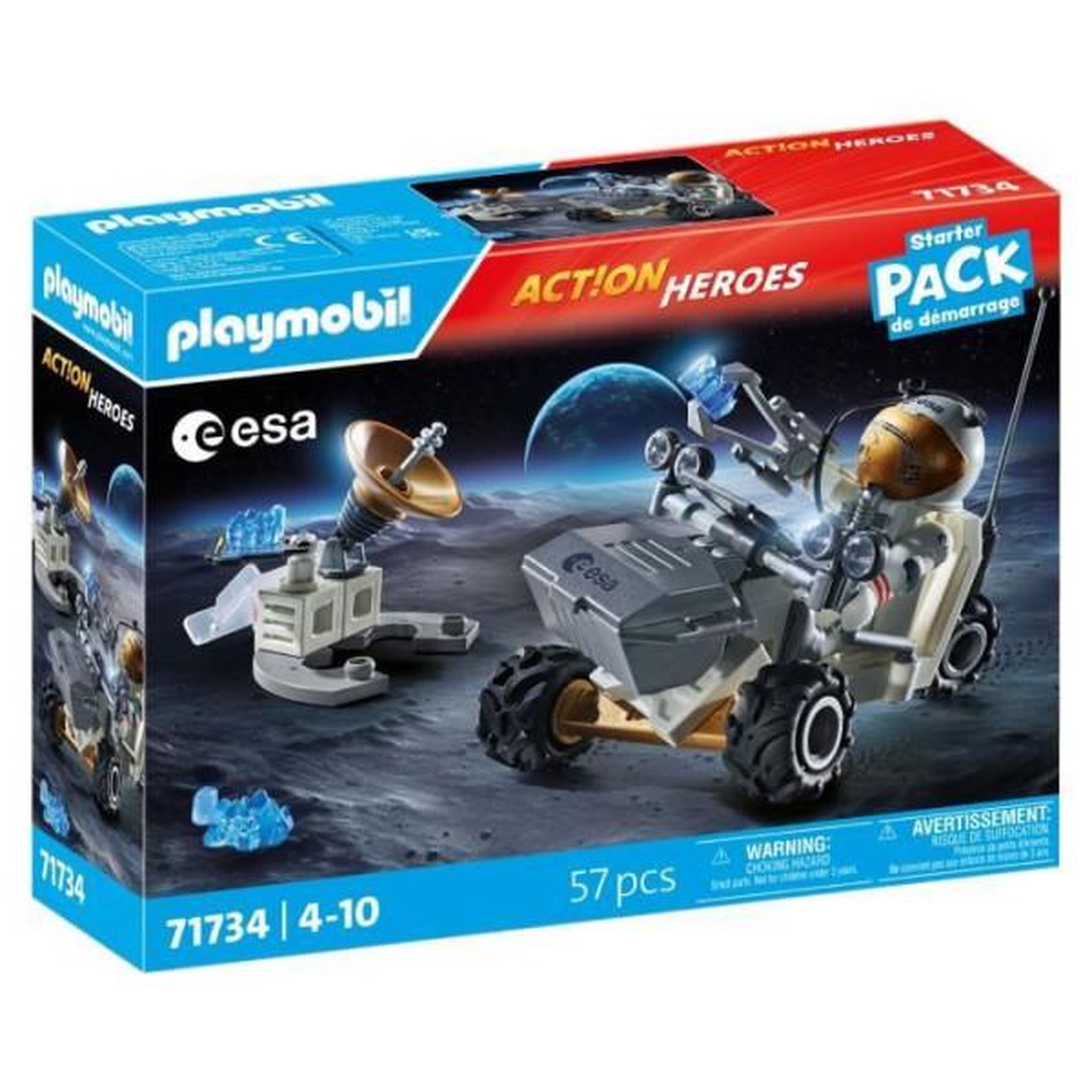 PLAYMOBIL PLAYMOBIL 71734 Mission spatiale, Action Heroes, L'espace, Starter Pack, 57 pieces, Des 4 ans