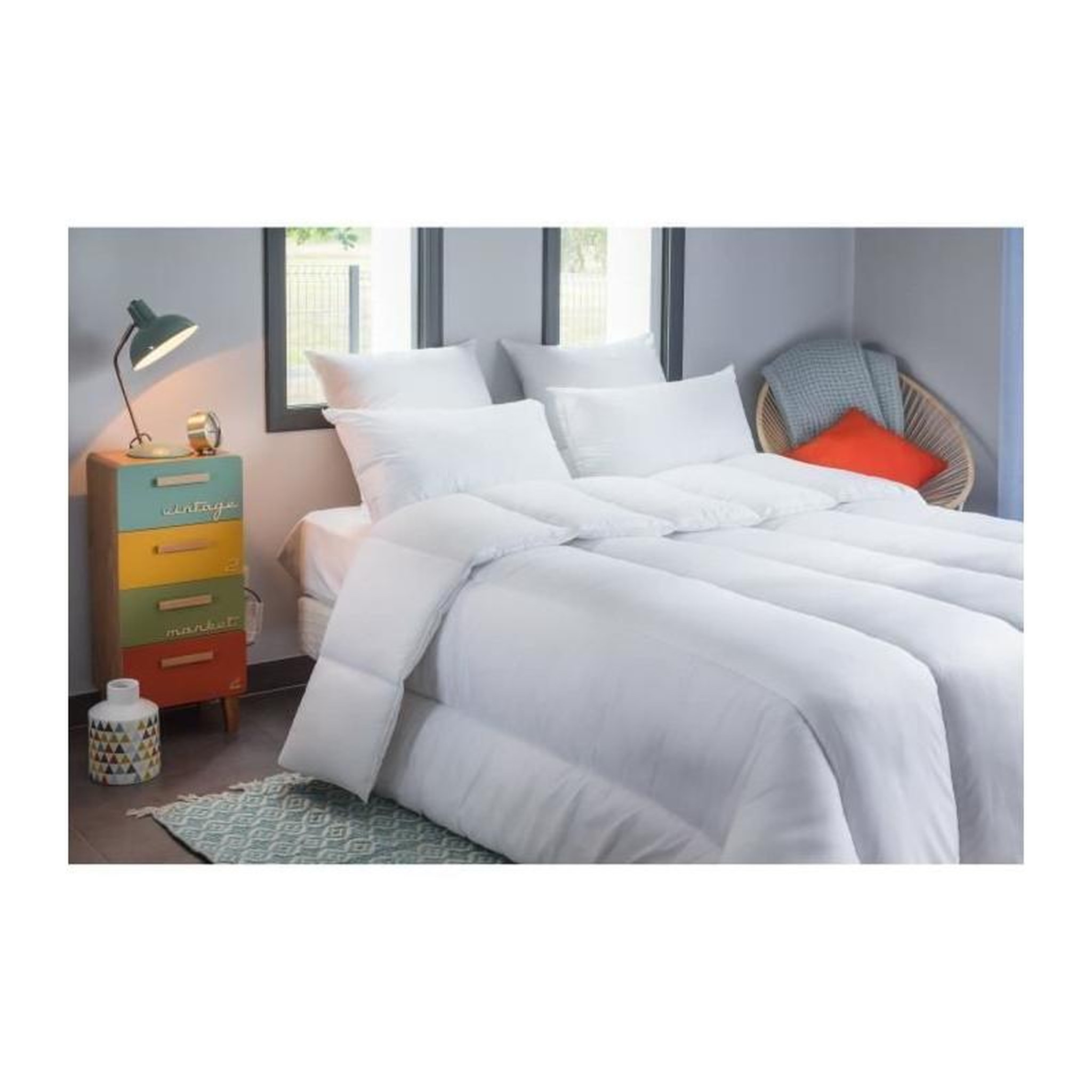 Voir la diapositive 3 : BLANREVE BLANREVE Couette tres chaude Percale - Anti-acariens - 420g/m2 - 140x200cm