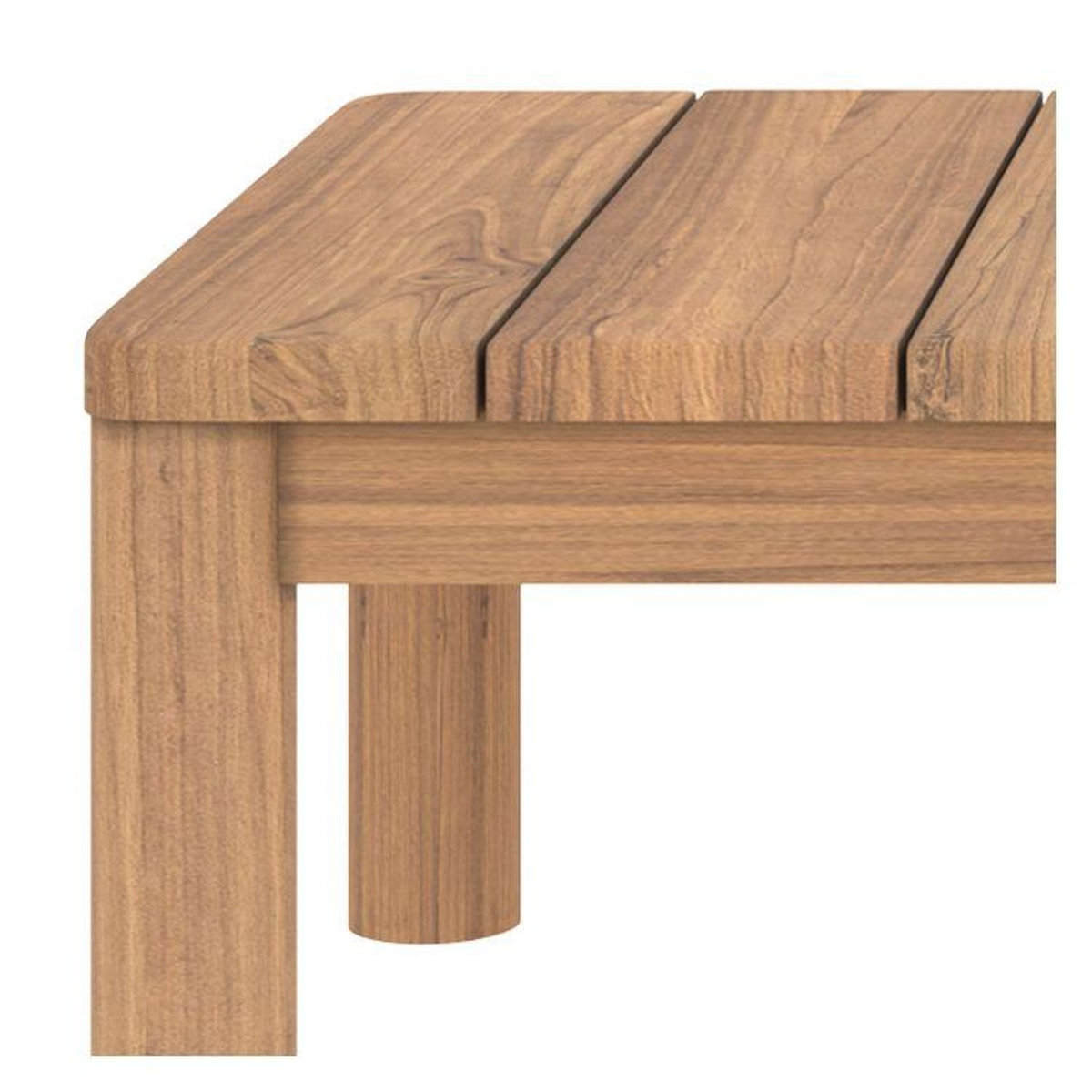 Rendez vous déco Table basse rectangulaire de jardin en bois de teck massif-Nadila