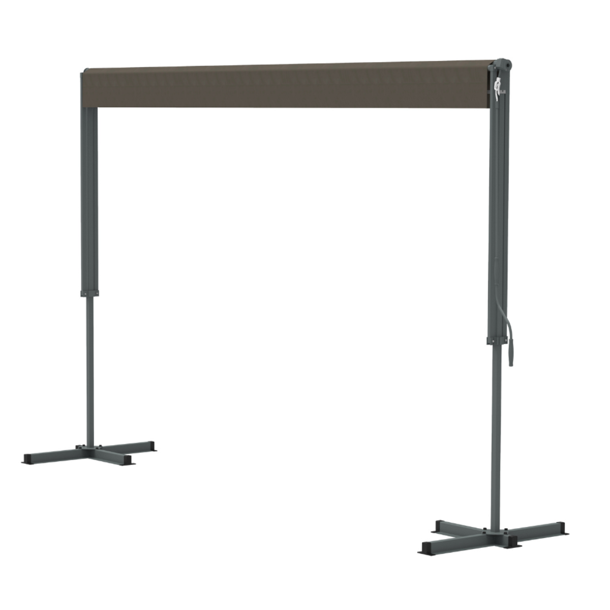 CONCEPT USINE Store banne double pente manuel 3 x 3 m taupe ISEO