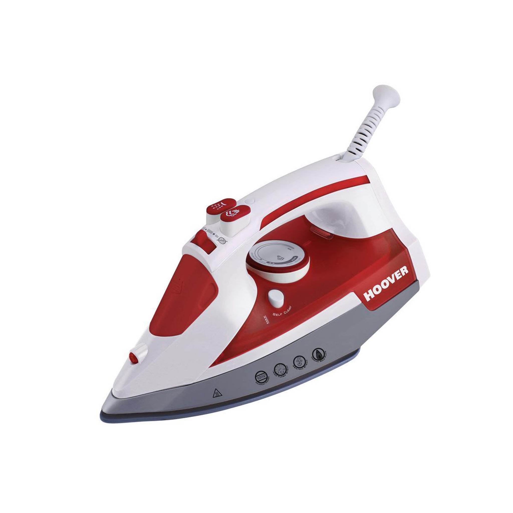Voir la diapositive 2 : HOOVER Hoover ironjet tim2500eu 011 fer à repasser à sec ou à vapeur semelle en céramique 2500 w blanc, rouge