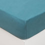 Voir la diapositive 1 : ATMOSPHERA Drap Housse Lavable Coton  Maria  160x200cm Bleu Canard