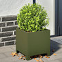 Voir la diapositive 1 : VIDAXL Jardiniere vert olive 30x30x30 cm acier