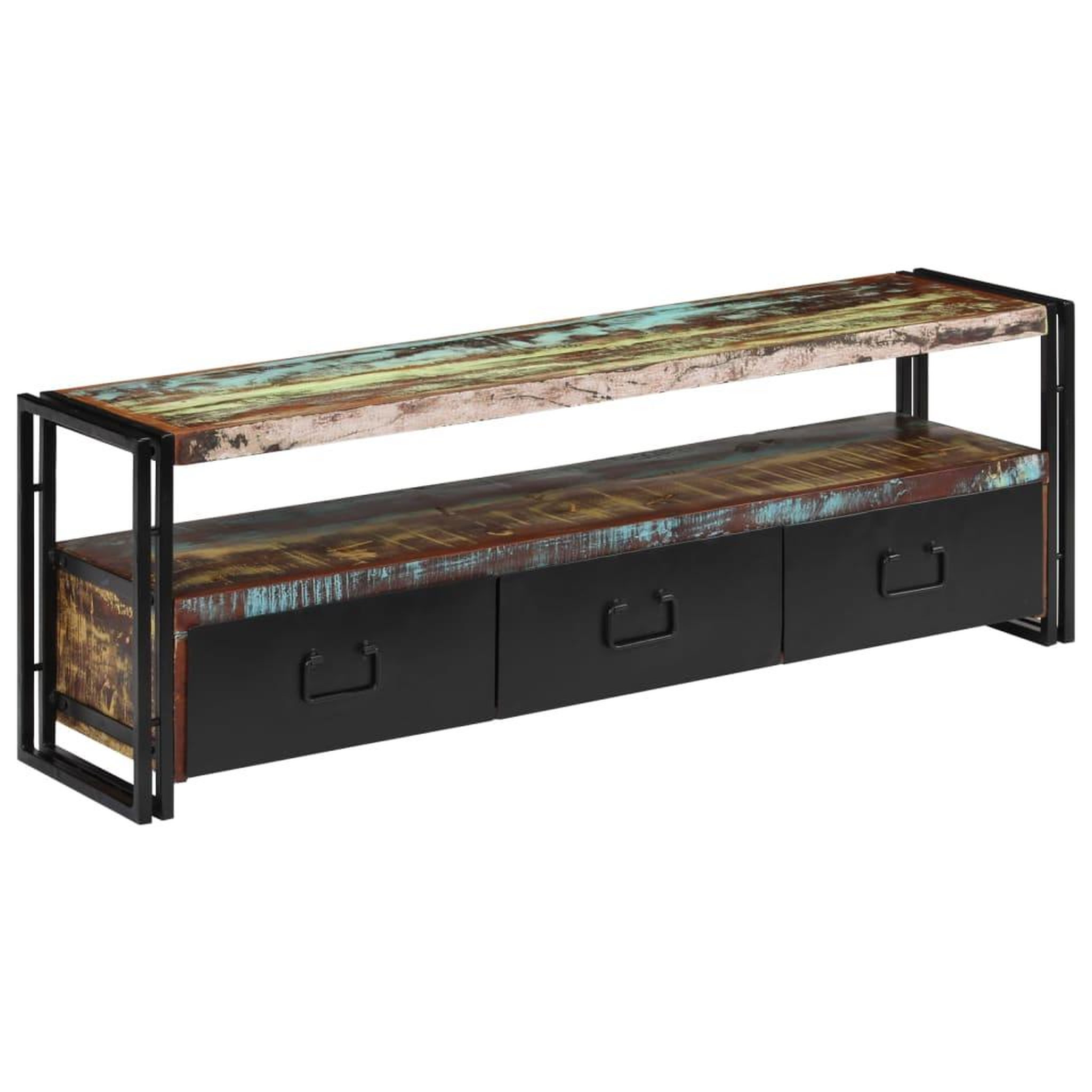 Voir la diapositive 1 : VIDAXL Meuble TV Bois de recuperation massif 120 x 30 x 40 cm