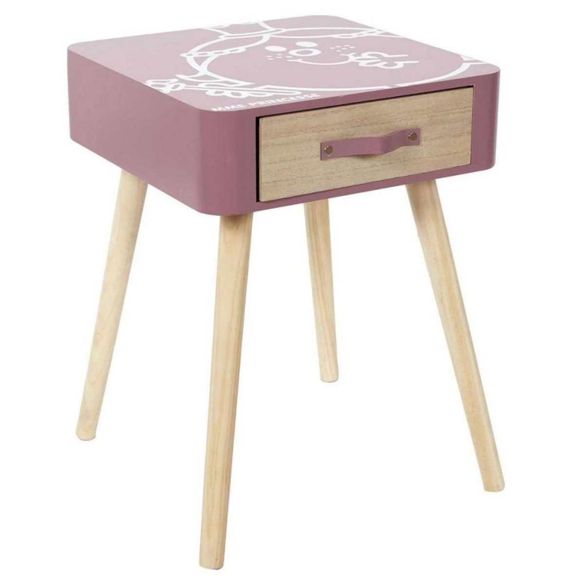 The Home Deco Factory Table de chevet 1 tiroir Madame Princesse