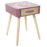 The Home Deco Factory Table de chevet 1 tiroir Madame Princesse