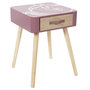 Voir la diapositive 1 : The Home Deco Factory Table de chevet 1 tiroir Madame Princesse