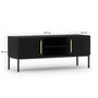 Voir la diapositive 5 : BEST MOBILIER Felicia - meuble tv - noir - 2 portes et 2 niches - 120 cm