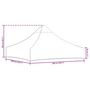 Voir la diapositive 6 : VIDAXL Toit de tente de reception 2x2 m Blanc 270 g/m^2