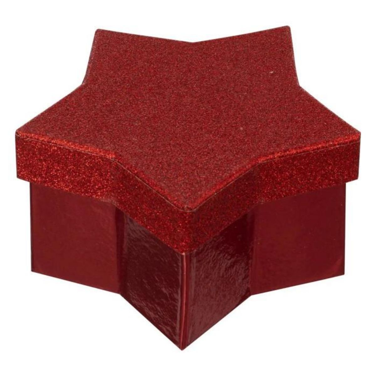 ATMOSPHERA Lot de 4 Boîtes Déco  Etoile  23cm Rouge & Or