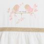Voir la diapositive 2 : INEXTENSO Robe blanche oiseaux bébé fille