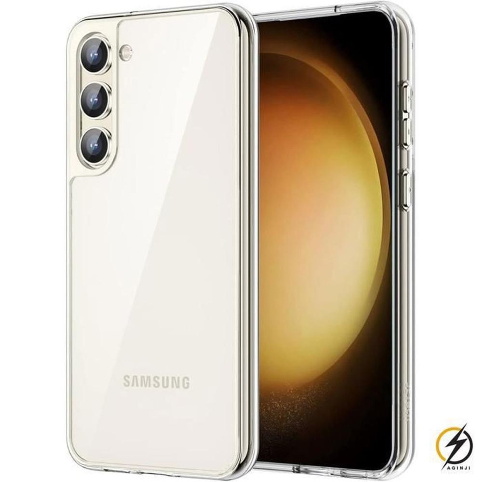 Coque de protection transparente pour Samsung Galaxy S23 5G 6,1 po, bumper TPU et dos PC dur anti-choc anti-rayures anti-jaunissement