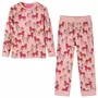 VIDAXL Pyjamas enfants a manches longues rose clair 116