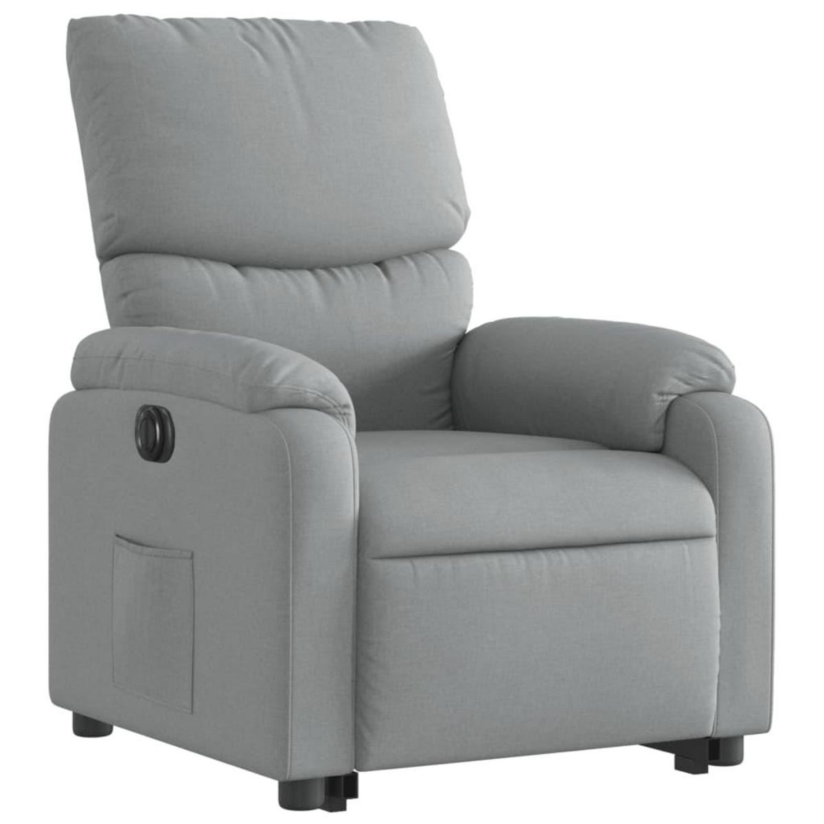VIDAXL Fauteuil inclinable electrique gris clair tissu