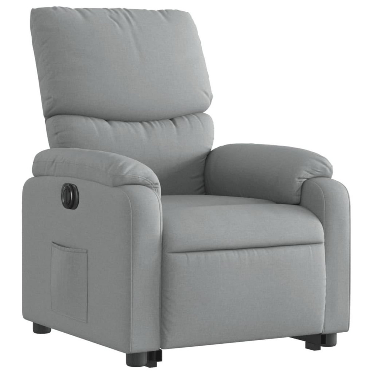 VIDAXL Fauteuil inclinable electrique gris clair tissu