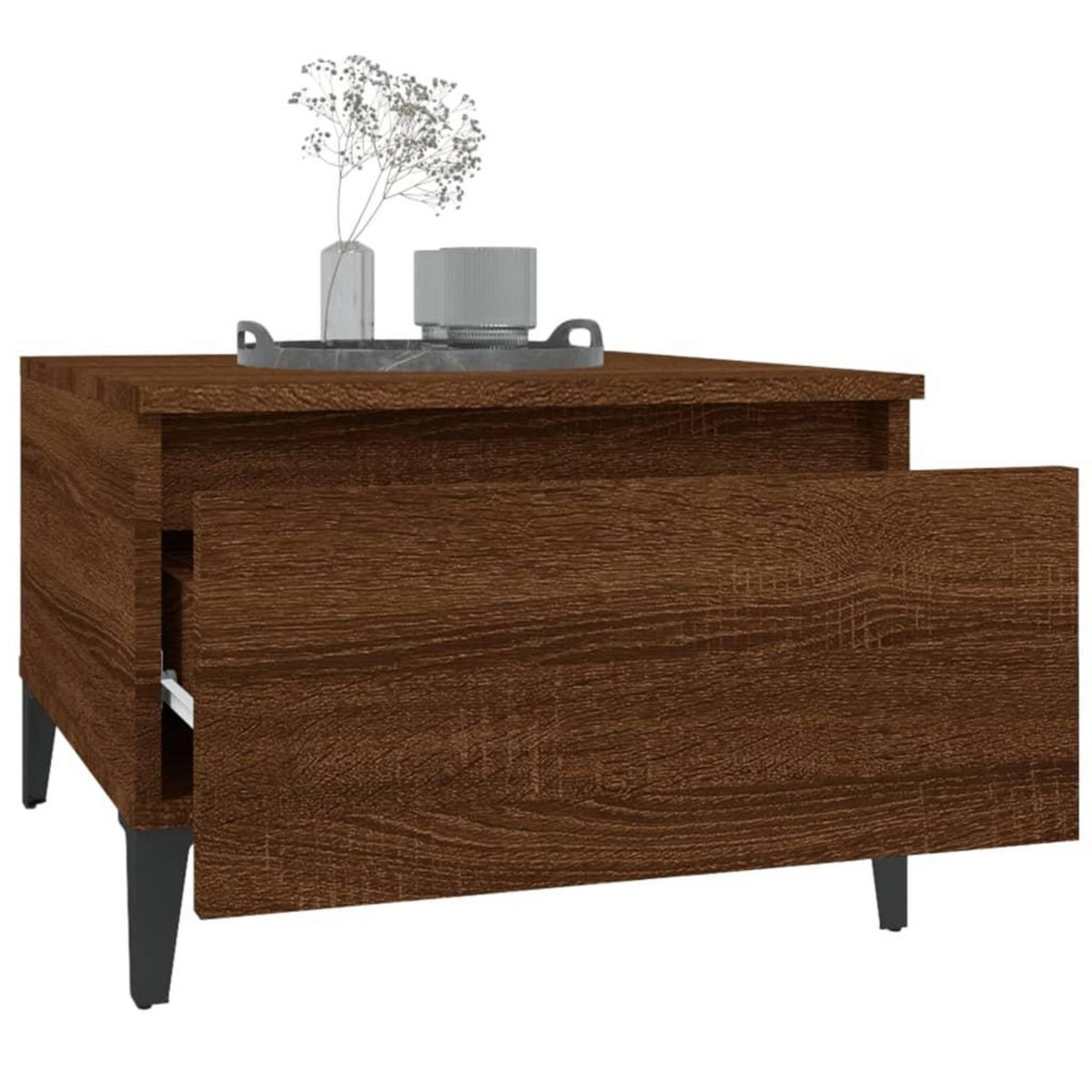 VIDAXL Table d'appoint Chene marron 50x46x35 cm Bois d'ingenierie