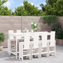 Voir la diapositive 1 : VIDAXL Ensemble de bar de jardin 9 pcs blanc bois de pin massif