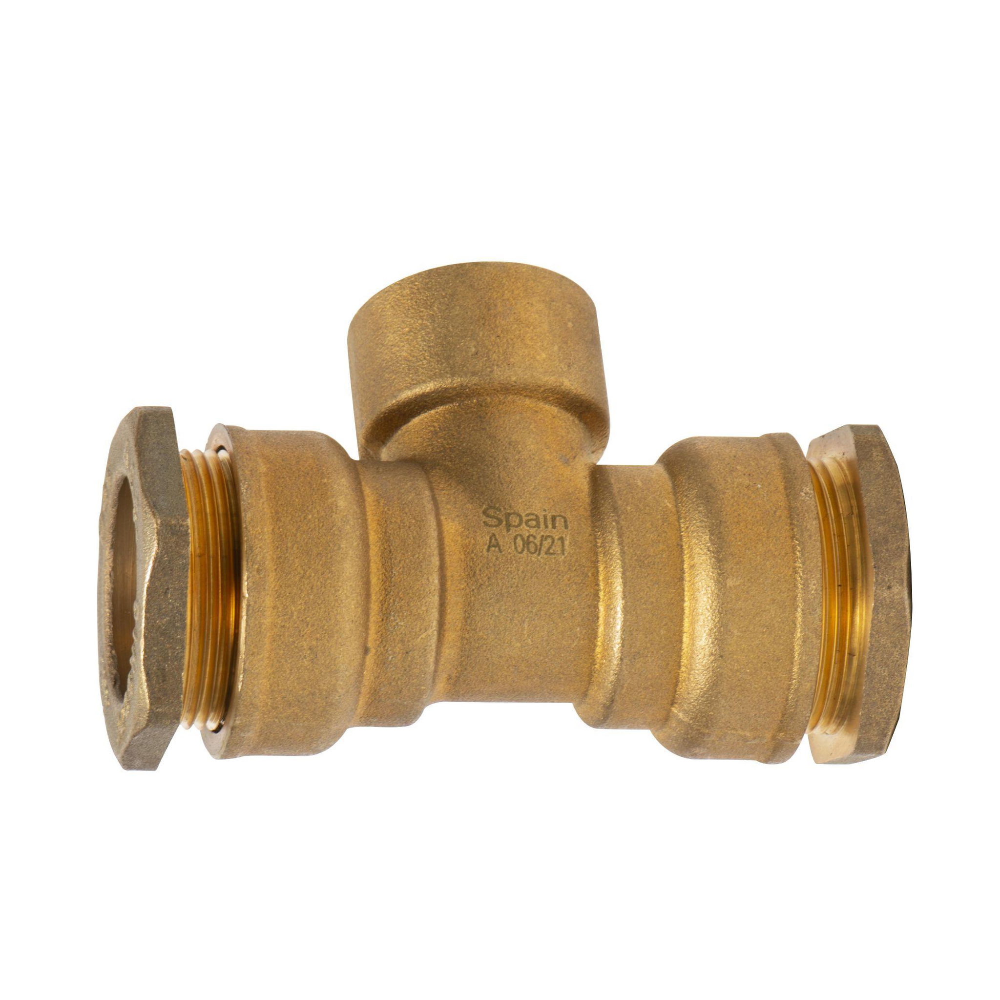 Voir la diapositive 5 : RAIN Raccord té femelle d25 3/4  laiton