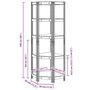 Voir la diapositive 6 : VIDAXL Etagere d'angle a 5 niveaux Bleu Acier et bois d'ingenierie