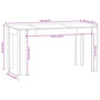 Voir la diapositive 6 : VIDAXL Table a manger Chene sonoma 140x74,5x76 cm Bois d'ingenierie