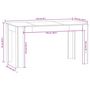 Voir la diapositive 6 : VIDAXL Table a manger Chene sonoma 140x74,5x76 cm Bois d'ingenierie