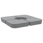 Voir la diapositive 5 : VIDAXL Ensemble de base de parasol pour parasols a pied croise 4pcs PP