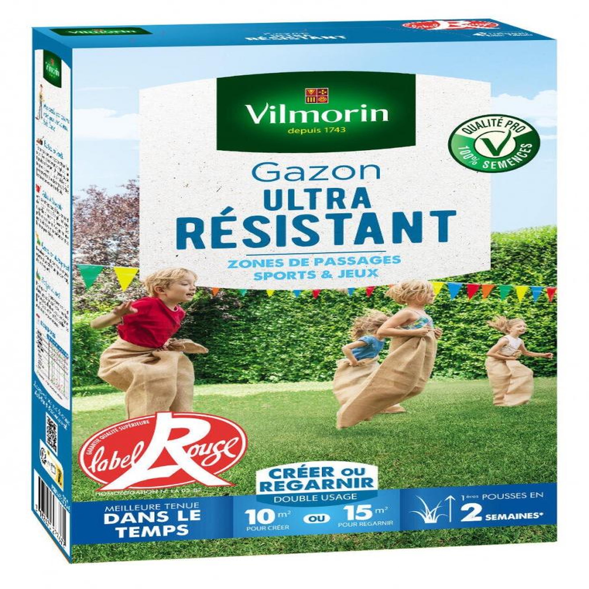 CENTRALE BRICO Gazon ultra resistant, vilmorin, 250 g 10 m²