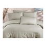 Voir la diapositive 4 : GENERIQUE Parure de lit - 1 housse de couette 220x240 cm + 2 taies d'oreiller 60x60 cm - 80% coton, 20% polyester - Cappuccino
