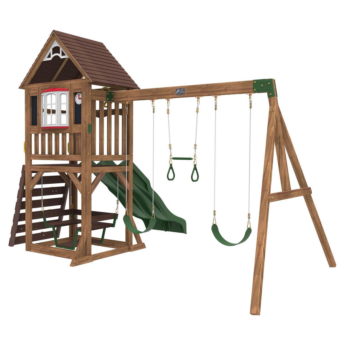 Kidkraft Aire de jeux en bois avec double toboggan LINDALE