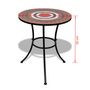 Voir la diapositive 5 : VIDAXL Table de bistro Terre cuite et blanc 60 cm Mosaïque