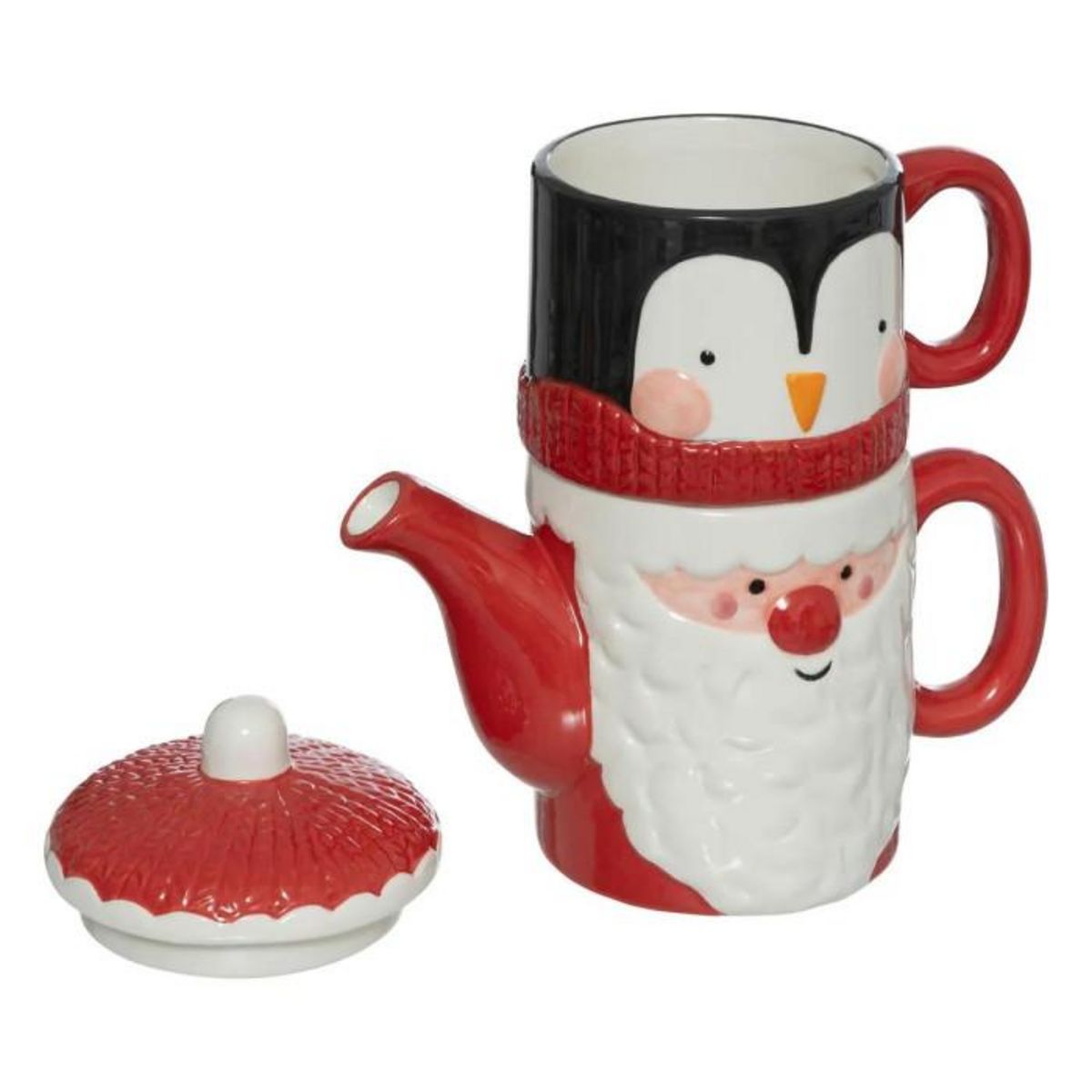 ATMOSPHERA Théière avec Tasse  Père Noël  21cm Multicolore