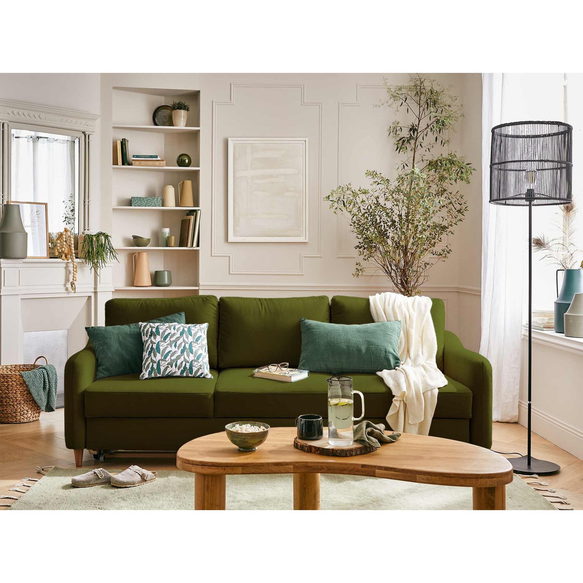 LISA DESIGN Will - canapé 3 places - convertible - en tissu